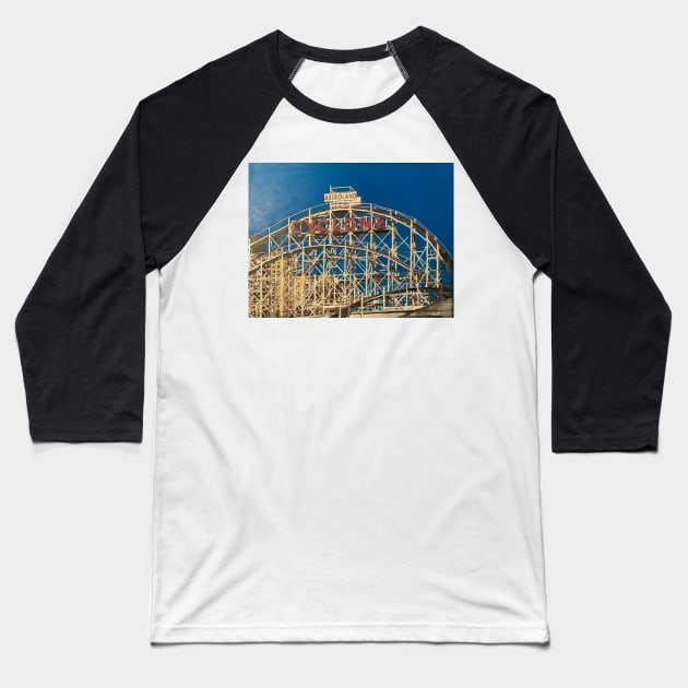 The Cyclone Rollercoaster - Coney Island Baseball T-Shirt by gjspring